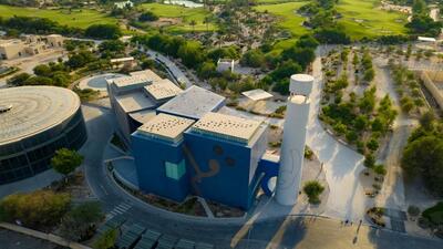 The building has been designed by Delhi- based architect Martand Khosla. It mirrors a sketch made by Husain during his final years. The building has been designed by Delhi- based architect Martand Khosla. It mirrors a sketch made by Husain during his final years.