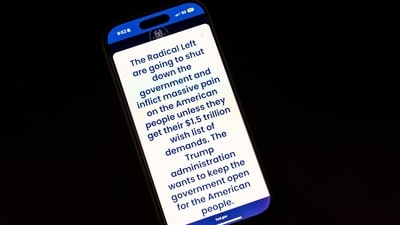 A shutdown message on the Housing and Urban Development (HUD) website arranged on a smartphone at the US Capitol in Washington, DC. (Bloomberg) A shutdown message on the Housing and Urban Development (HUD) website arranged on a smartphone at the US Capitol in Washington, DC. (Bloomberg)