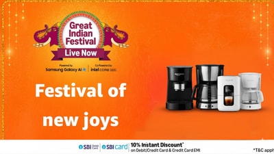 Get discounts on coffee makers on Amazon Great Indian Festival Sale.