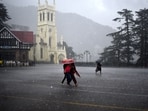 An orange alert of heavy to very heavy rainfall has been sounded for October 6 in Chamba, Kangra, Kullu, Mandi and Shimla districts. (HT File) An orange alert of heavy to very heavy rainfall has been sounded for October 6 in Chamba, Kangra, Kullu, Mandi and Shimla districts. (HT File)