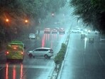 Rainfall spell in the capital and its nearby areas on Tuesday brought some relief from the humid weather. 