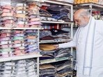 Union Home Minister Amit Shah at Khadi India in New Delhi, on Thursday (@AmitShahX/ANI Photo). (@AmitShah X)