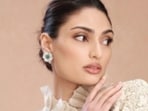 Athiya Shetty dolls up in a dreamy monochrome look. Athiya Shetty dolls up in a dreamy monochrome look.