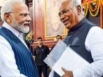 .Prime Minister Narendra Modi and Congress president Mallikarjun Kharge .Prime Minister Narendra Modi and Congress president Mallikarjun Kharge