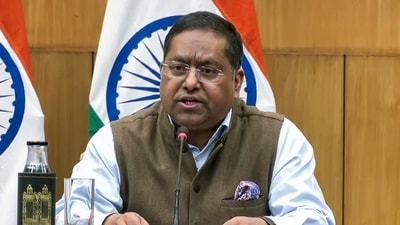 MEA spokesperson Randhir Jaiswal addresses a press briefing, in New Delhi (File Photo/ANI)