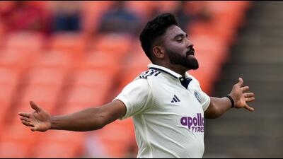 India's Mohammed Siraj picked up 4/40 against West Indies on the first day of the first Test match in Ahmedabad. (AP) India's Mohammed Siraj picked up 4/40 against West Indies on the first day of the first Test match in Ahmedabad. (AP)