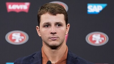 San Francisco 49ers quarterback Brock Purdy is ruled out for the crucial game against the Rams due to ongoing injuries. (AP Photo/Godofredo A. Vásquez) (AP) San Francisco 49ers quarterback Brock Purdy is ruled out for the crucial game against the Rams due to ongoing injuries. (AP Photo/Godofredo A. Vásquez) (AP)