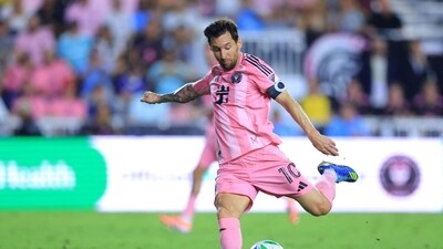 Lionel Messi #10 of Inter Miami CF shoots during an MLS match. (Getty Images via AFP) Lionel Messi #10 of Inter Miami CF shoots during an MLS match. (Getty Images via AFP)