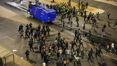 Some 409 individuals were taken into police custody. (AFP) Some 409 individuals were taken into police custody. (AFP)