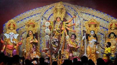 Vijayadashami is the last and the final day of Durga Puja festival, ending with Durga immersion. (AP) Vijayadashami is the last and the final day of Durga Puja festival, ending with Durga immersion. (AP)