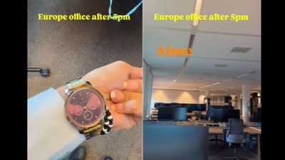The video has left many Indians both amused and envious of the European work culture. (Instagram/@livewithjyoti) The video has left many Indians both amused and envious of the European work culture. (Instagram/@livewithjyoti)