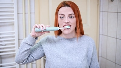 Brushing too hard can lead to tooth sensitivity as enamel wears down and exposes dentin. (Pixabay) Brushing too hard can lead to tooth sensitivity as enamel wears down and exposes dentin. (Pixabay)