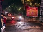 ABVP defends Ravan Dahan with posters of ‘naxal leaders’; Left unions allege Islamophobia, deny assault on Shobha Yatra near Sabarmati Tea Point. (ANI Grab)