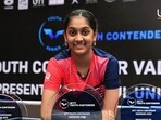 Divyanshi Bhowmick won U-15 girls’ singles title at the Asian Youth Table Tennis Championships. (HT Photo)