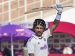 India’s Dhruv Jurel after his dismissal by West Indies' Khary Pierre on day two of the first Test against West Indies. (PTI) India’s Dhruv Jurel after his dismissal by West Indies' Khary Pierre on day two of the first Test against West Indies. (PTI)