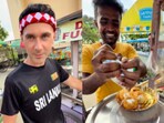 Foreign vloggers in Kolkata tossed dahi puchka into a dustbin after spotting hygiene issues. Foreign vloggers in Kolkata tossed dahi puchka into a dustbin after spotting hygiene issues.