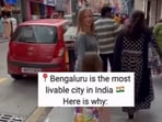 A Russian woman's Instagram post lauds Bengaluru as her top choice for living in India due to its temperate climate, greenery, and vibrant lifestyle. A Russian woman's Instagram post lauds Bengaluru as her top choice for living in India due to its temperate climate, greenery, and vibrant lifestyle.