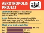 The Aerotropolis township, located near the Shaheed Bhagat Singh International Airport on both sides of the Zirakpur-Banur road, will include 8,600 residential plots, ranging from 100 to 2,000 square yards, along with commercial and institutional zones. (HT File) The Aerotropolis township, located near the Shaheed Bhagat Singh International Airport on both sides of the Zirakpur-Banur road, will include 8,600 residential plots, ranging from 100 to 2,000 square yards, along with commercial and institutional zones. (HT File)