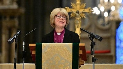 Mullally, who has served as Bishop of London since 2018, has previously championed several liberal causes within the Church, including allowing blessings for same-sex couples. (AFP) Mullally, who has served as Bishop of London since 2018, has previously championed several liberal causes within the Church, including allowing blessings for same-sex couples. (AFP)