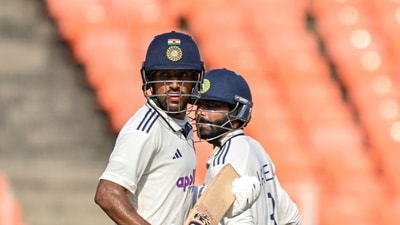 India are in total control and lead by 286 runs, after reaching 448/5 at Stumps on Day 2 of the first Test match vs West Indies, in Ahmedabad. (AFP) India are in total control and lead by 286 runs, after reaching 448/5 at Stumps on Day 2 of the first Test match vs West Indies, in Ahmedabad. (AFP)