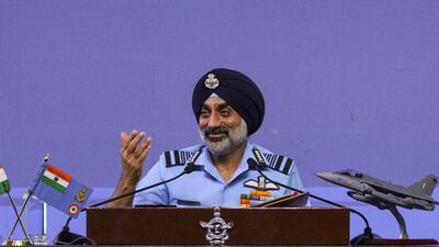 Chief of the Air Staff Air Chief Marshal Amar Preet Singh addresses a press conference in New Delhi on Friday. (PTI) Chief of the Air Staff Air Chief Marshal Amar Preet Singh addresses a press conference in New Delhi on Friday. (PTI)