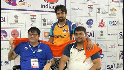 Dharambir (right) with coach Amit Saroha. (PCI) Dharambir (right) with coach Amit Saroha. (PCI)