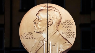 (FILES) The entrance of the Alfred Nobel Museum in Stockholm, Sweden is pictured on October 4, 2019. (Photo by Jonathan NACKSTRAND / AFP) (AFP) (FILES) The entrance of the Alfred Nobel Museum in Stockholm, Sweden is pictured on October 4, 2019. (Photo by Jonathan NACKSTRAND / AFP) (AFP)