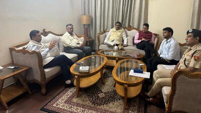 Haryana Human Rights Commission chairperson Justice Lalit Batra, along with members Kuldip Jain and Deep Bhatia, holding a meeting at the Panipat PWD Rest House with superintendent of police Bhupinder Singh, additional deputy commissioner Pankaj Yadav, and the district education officer on September 29. (HT Photo) Haryana Human Rights Commission chairperson Justice Lalit Batra, along with members Kuldip Jain and Deep Bhatia, holding a meeting at the Panipat PWD Rest House with superintendent of police Bhupinder Singh, additional deputy commissioner Pankaj Yadav, and the district education officer on September 29. (HT Photo)