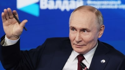 Russian President Vladimir Putin said that there was no military cargo onboard the tanker seized by France. (AP File) Russian President Vladimir Putin said that there was no military cargo onboard the tanker seized by France. (AP File)