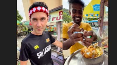Foreign vloggers in Kolkata tossed dahi puchka into a dustbin after spotting hygiene issues. (Instagram/alexwandersyt) Foreign vloggers in Kolkata tossed dahi puchka into a dustbin after spotting hygiene issues. (Instagram/alexwandersyt)