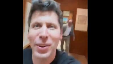 An AI video of Sam Altman ‘stealing’ Studio Ghibli art went viral. (X/@PJaccetturo) An AI video of Sam Altman ‘stealing’ Studio Ghibli art went viral. (X/@PJaccetturo)
