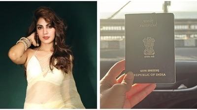 Rhea Chakraborty shared a picture of her Indian passport. Rhea Chakraborty shared a picture of her Indian passport.