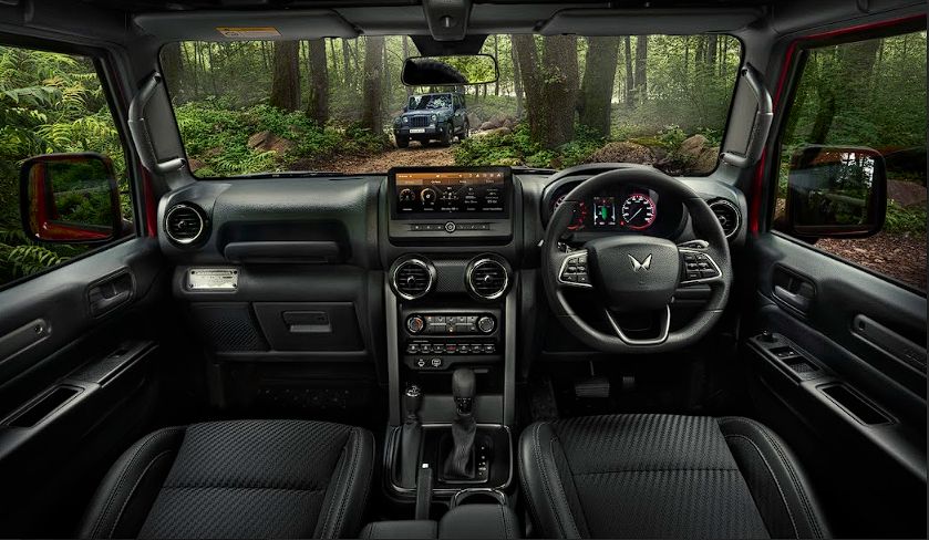 New Mahindra Thar now gets a steering wheel borrowed from the XUV700. New Mahindra Thar now gets a steering wheel borrowed from the XUV700.