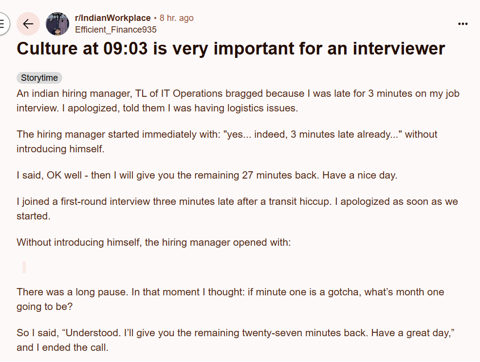 Screengrab of the Reddit post. (@Efficient_Finance935/Reddit) Screengrab of the Reddit post. (@Efficient_Finance935/Reddit)