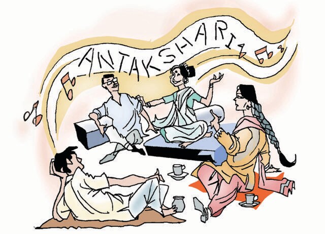 We were playing Antakshari on trains, on campus and on TV. (ILLUSTRATION BY JAYANTO)