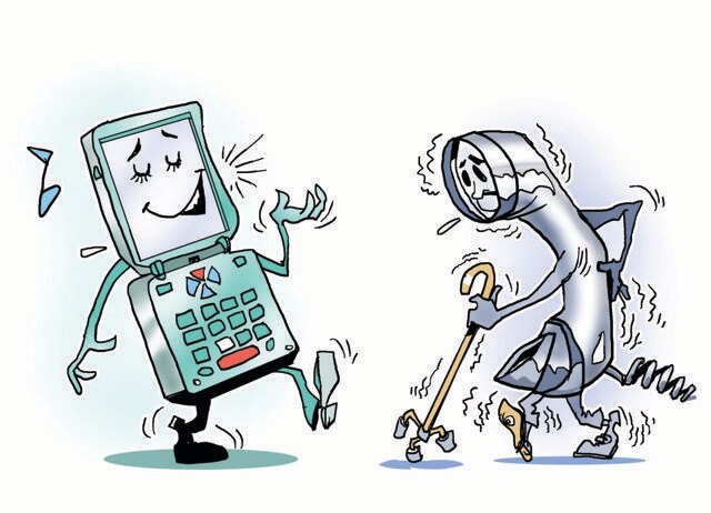 We miss flipping open our Motorola Razr V3, and listening to music on our iPods. (ILLUSTRATIONS BY JAYANTO)