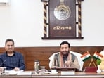 Haryana chief minister Nayab Singh Saini during a review meeting in Chandigarh on Saturday. (Sourced: X) Haryana chief minister Nayab Singh Saini during a review meeting in Chandigarh on Saturday. (Sourced: X)