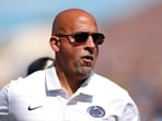 Head coach James Franklin of the Penn State Nittany Lions looks on before the game against the UCLA Bruins 