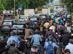 An employee in Gurgaon explained he stayed late at work to dodge rush hour.