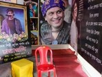 A pavilion with photographs of deceased singer Zubeen Garg, at the entrance of a community Durga Puja pandal, in Guwahati. A pavilion with photographs of deceased singer Zubeen Garg, at the entrance of a community Durga Puja pandal, in Guwahati.