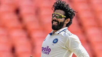 Allrounder Ravindra Jadeja, Player-of-the-Match after scoring a century and taking four wickets in the West Indies second innings to help India win the first Test against West Indies by an innings and 140 runs at Ahmedabad on Saturday. (AFP) Allrounder Ravindra Jadeja, Player-of-the-Match after scoring a century and taking four wickets in the West Indies second innings to help India win the first Test against West Indies by an innings and 140 runs at Ahmedabad on Saturday. (AFP)