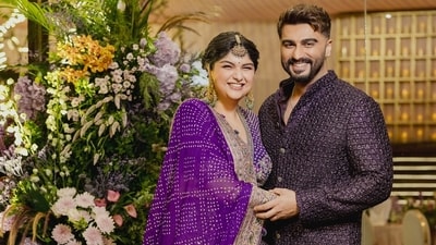 Arjun Kapoor's sister Anshula Kapoor got engaged to Rohan Thakkar on October 2. Arjun Kapoor's sister Anshula Kapoor got engaged to Rohan Thakkar on October 2.