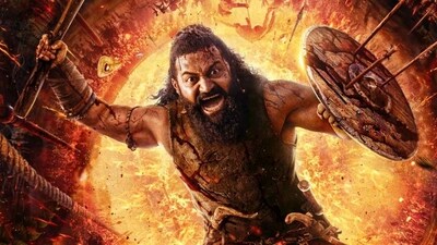 Kantara Chapter 1 worldwide box office collection day 2: Rishab Shetty in a still from the film. Kantara Chapter 1 worldwide box office collection day 2: Rishab Shetty in a still from the film.