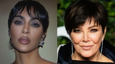 Kim Kardashian's new pixie cut makes her a dead ringer for mother Kris Jenner (Photos: X) Kim Kardashian's new pixie cut makes her a dead ringer for mother Kris Jenner (Photos: X)