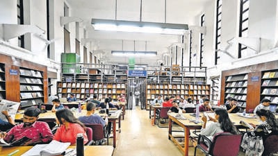 Stack after stack of books, the library feels like a repository of memories, knowledge and nostalgia, said Rajesh Singh, university librarian. (Hindustan Times) Stack after stack of books, the library feels like a repository of memories, knowledge and nostalgia, said Rajesh Singh, university librarian. (Hindustan Times)