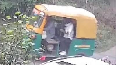 The auto in which the accused fled after hurling the grenade. (HT File)