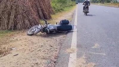 The bike in which they were travelling. (HT) The bike in which they were travelling. (HT)