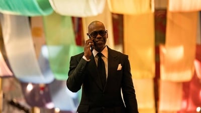 Comedian Dave Chappelle criticized US free speech during his performance at the Riyadh Comedy Festival, drawing significant backlash. (AFP) Comedian Dave Chappelle criticized US free speech during his performance at the Riyadh Comedy Festival, drawing significant backlash. (AFP)