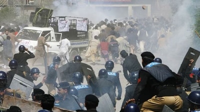Federal Minister Tariq Fazal Chaudhry said the regional government had accepted all of the protesters’ demands. Federal Minister Tariq Fazal Chaudhry said the regional government had accepted all of the protesters’ demands.