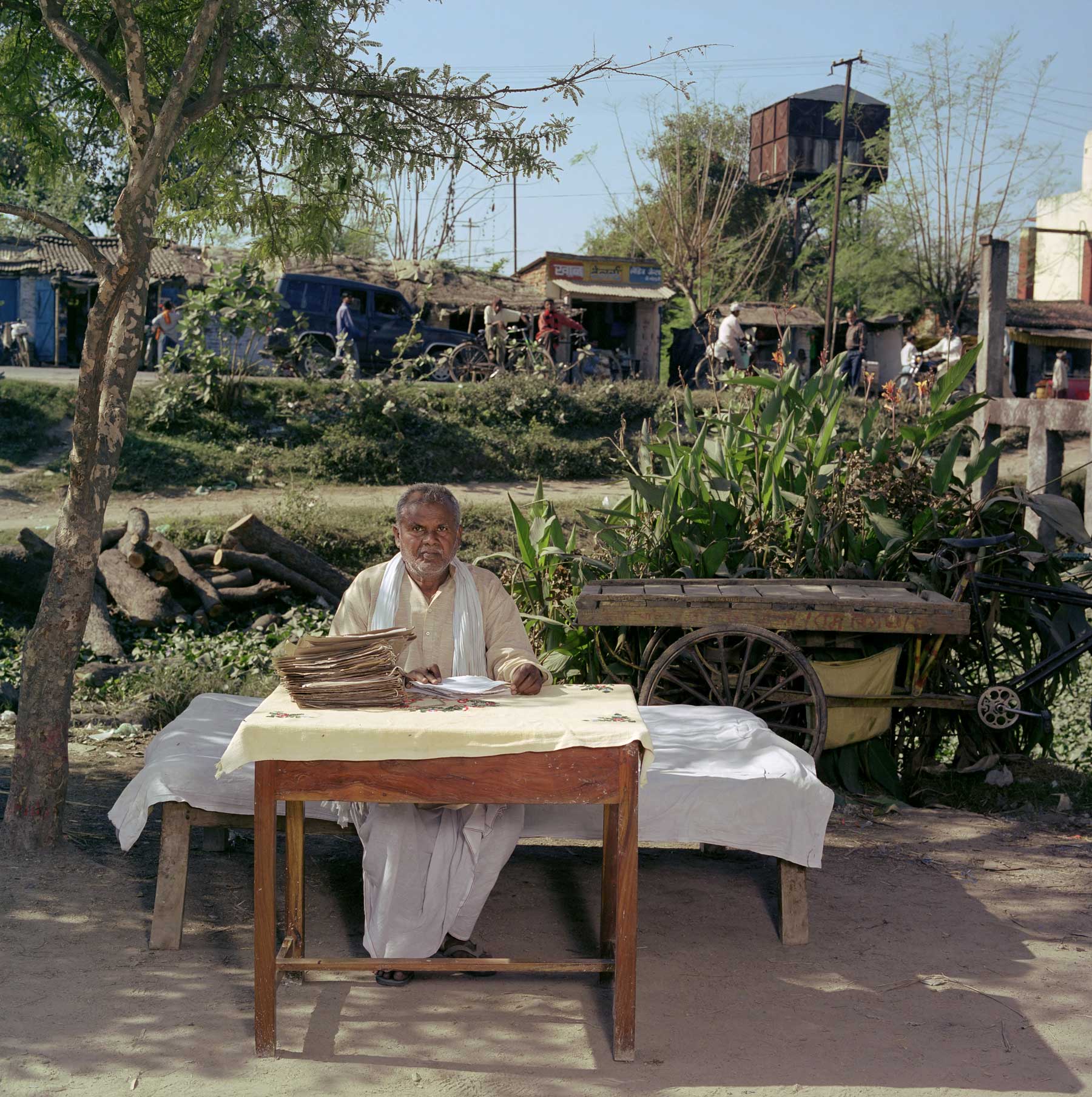Panchayat head Harsh Deo Prasad in the village of Tehta, Jahanabad, Bihar. The series of photographs set in India won a World Press Photo award. “We chose Bihar because we didn’t want to go to any country’s capital, where systems are generally more organised,” says Dutch photographer Jan Banning. (Jan Banning)